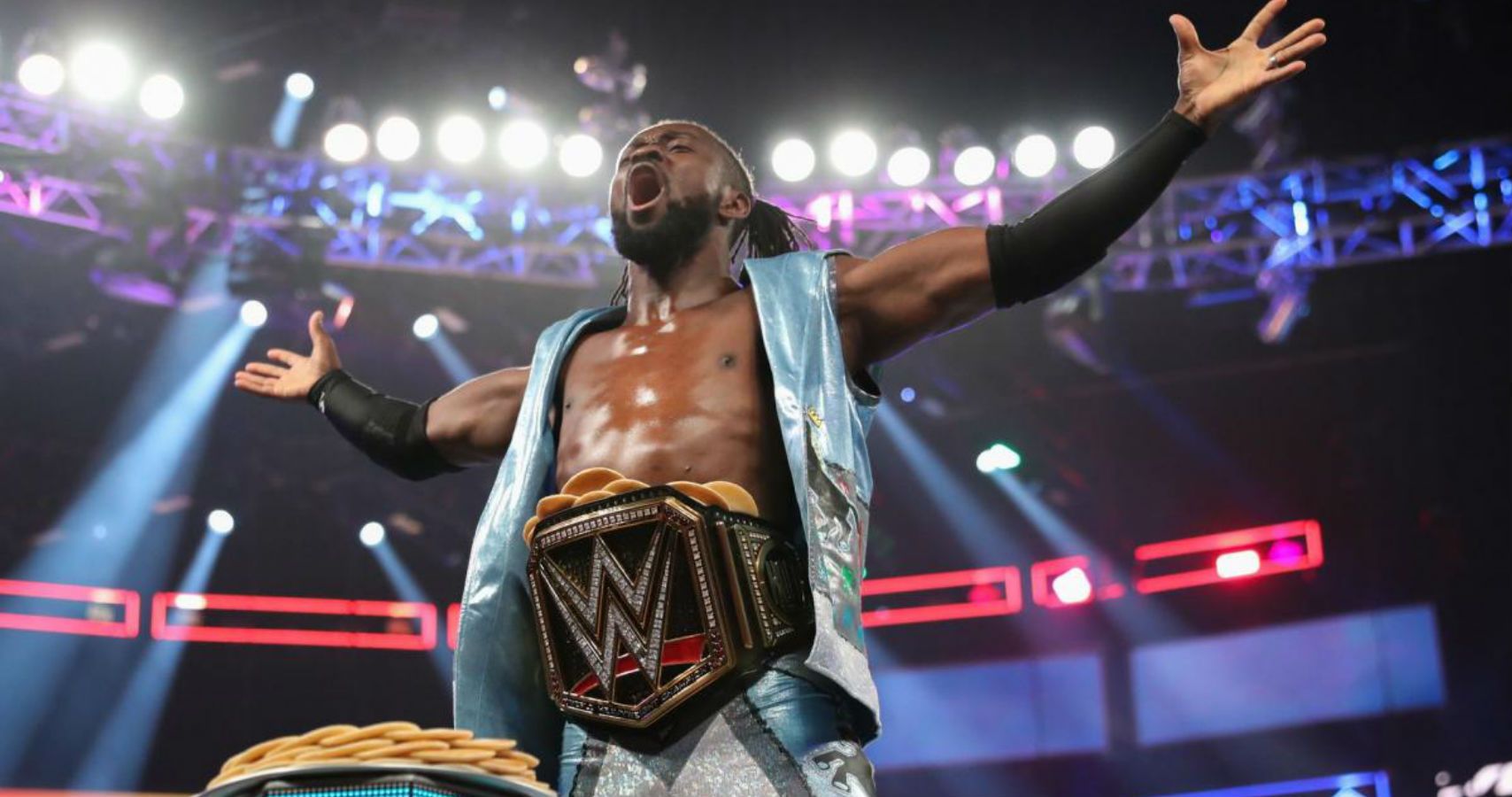 Watch Kofi Kingston Nail A Fan With A Perfectly Placed Pancake